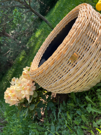 Кашпо-Вазон из искусственного ротанга карри 45 литров